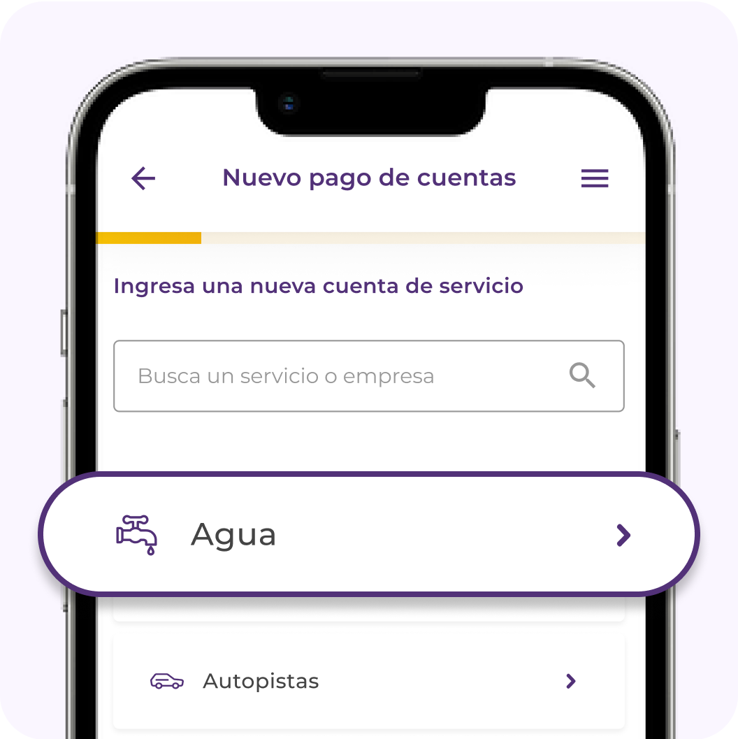 Selecciona qué cuentas deseas inscribir y completa los datos.